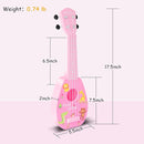 YOLOPARK 17" Kids Toy Guitar for Girls Boys, Mini Toddler Ukulele Guitar with 4 Strings Keep Tones Can Play for 3, 4, 5, 6, 7 Year Old Kids Musical Instruments Educational Toys for Beginner (Pink) by TinyTreasures Baby Boutique
