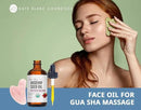 Kate Blanc Cosmetics Rosehip Oil for Face with Pink Gua Sha Stone (1oz, Organic, Pure, Cold Pressed) Rosehip Seed Face Oil for Gua Sha Massage by CozyNest Decor