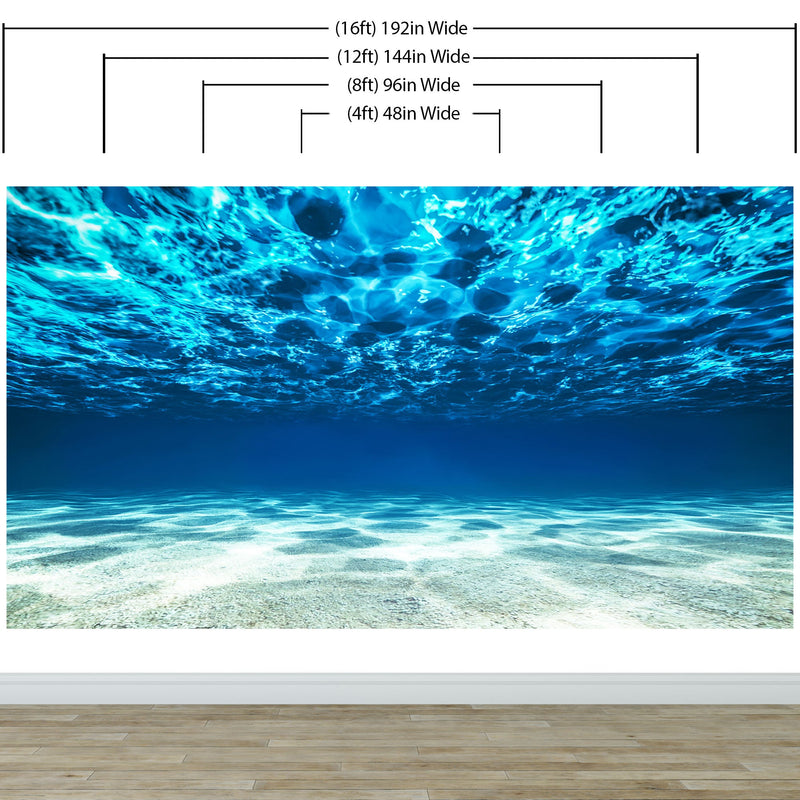 Underwater Wallpaper. View of Tropical Beach Wall Mural