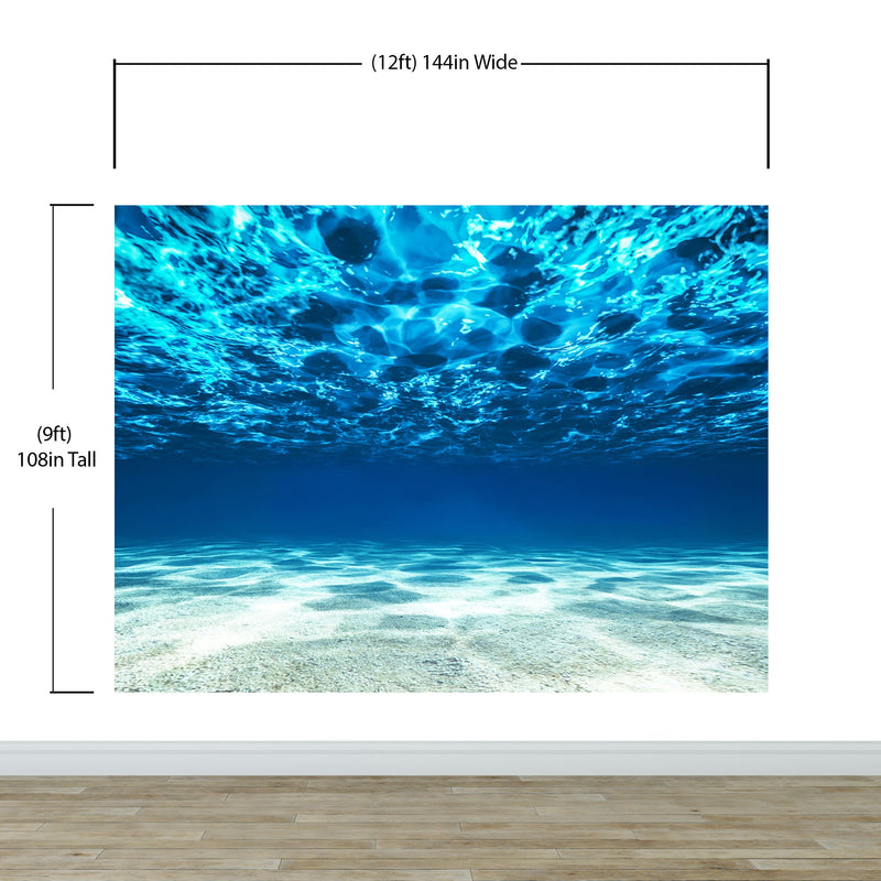 Underwater Wallpaper. View of Tropical Beach Wall Mural