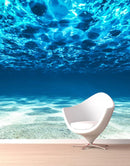 Underwater Wallpaper. View of Tropical Beach Wall Mural