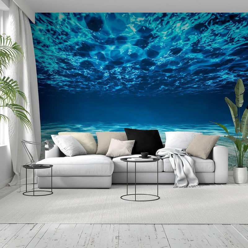 Underwater Wallpaper. View of Tropical Beach Wall Mural