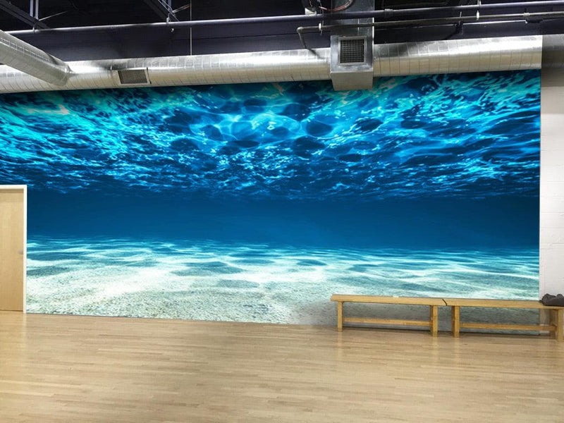 Underwater Wallpaper. View of Tropical Beach Wall Mural