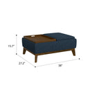 Reversible Tray Ottoman - Blue by HouseOfZazla