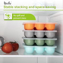 Baby Food Storage Container - 1.5oz x 12 Pods Silicone Freezer Tray with Lid for Homemade Baby Food, Fruit Purees, Vegetable & Breast Milk (Green) by TinyTreasures Baby Boutique