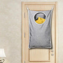 KEEPJOY Hanging Laundry Hamper Bag with Free Adjustable Stainless Steel Door 2 PCs Suction Cup Hooks, Best Choice for Holding Dirty Clothes and Saving Space, Grey by CozyNest Decor