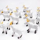 Aydinids 25 Pcs Miniature Goat Figurines Mini Resin Lamb Miniature Lamb Figure Plastic Farm Animal Model for Succulent Planter Moss Landscape DIY Terrarium Fairy Garden by GreenHaven Gardens