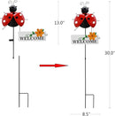 Veclotch 30"" H Metal Ladybug Garden Stake,Rustic Ladybird Decorative Yard Stakes Metal Yard Art Bug Ornaments Welcome Outdoor Spring Garden Stake for Patio Lawn Porch Pathway Decor by CozyNest Decor
