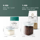 Pop Airtight Food Containers - Set of 2 Kitchen Storage Containers with Lids, Ideal for Cereal and Pantry Storage - Includes 1.5Qt and 0.5Qt Sizes by CozyNest Decor