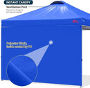 MASTERCANOPY Durable Pop-up Canopy Tent with 1 Sidewall (6.6'x6.6',Blue) by GreenHaven Gardens
