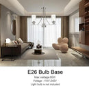 BONLICHT Contemporary Chandelier 3 Light Brushed Nickel Modern Lighting Fixtures Hanging Clear Glass Shades Pendant Light Classic Ceiling Lamp for Kitchen Dinging Room Living Room Bedroom Hallway by CozyNest Decor