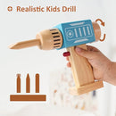 PairPear Kids Tool Set,Wooden Toy Tool Box with Toy Drill,Wooden Tool Kit Toddler Construction Toys Workbench Pretend Play Gift for Boys Girls 3 Years and Up. by TinyTreasures Baby Boutique