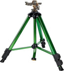 Biswing Impact Sprinkler Head on Tripod Base, Heavy Duty Lawn Sprinklers, 360 Degree Large Area Irrigation, Brass Sprinkler Nozzle & Solid Alloy Metal Extension Legs Flip Locks, 1 Pack by GreenHaven Gardens