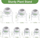 ZUIYIN 7 Pack Metal Plant Stands for Outdoor Indoor, Anti-Rust Iron Flower Pot Stands Outdoor Plants Stands, Indoor Floor Plant Holder Heavy Duty Plant Shelf for Patio, Plant Lover Gifts(White) by GreenHaven Gardens