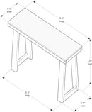 Plank+Beam Solid Wood Console Table, 36 Inch, Sofa Table, Narrow Entryway Table for Hallway, Behind The Couch, Living Room, Foyer, Easy Assembly, Seashell by CozyNest Decor