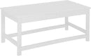 WO Home Furniture Adirondack Chairs Table Set of 3 PCS Outdoor Folding Chairs Coffee Table Weather/UV Resistant for Lawn, Garden, Bon Fire, Balcony (White) by GreenHaven Gardens