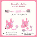 Anti Lost Toddler Harness - Butterfly Baby Leash and Wrist Link with Lock, Child Walking Harness Assistant for Girls, Cute Traction Safety Leash for Kids, Holiday Travel Christmas Gift, Pink by TinyTreasures Baby Boutique