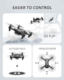 DEERC D20 Mini Drone for Kids with 720P HD FPV Camera Remote Control Toys Gifts for Boys Girls with Altitude Hold, Headless Mode, One Key Start Speed Adjustment, 3D Flips 2 Batteries, Black by TinyTreasures Baby Boutique