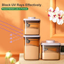 Ankou One-Push Formula Container, 2300ml Formula Dispenser with Scoop and Scraper, Milk Powder Container with Lids, BPA-Free Airtight Food Storage Container 1000g Large Capacity,Dark Brown, Rectangle by TinyTreasures Baby Boutique