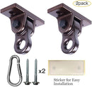 Heavy Duty Bronze Swing Hangers Screws Bolts Included Over 5000 lb Capacity Playground Porch Yoga Seat Trapeze Wooden Sets Indoor Outdoor (2 Pack) by TinyTreasures Baby Boutique