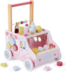 labebe Wooden Baby Walker, Push Activity Walker for Kids 12M+, Multifunctional Ice Cream Cart Activity, Adjustable Speed Learning Walking with Wheels, Birthday Gift for Girls Boys Ages 1-3 (Pink) by TinyTreasures Baby Boutique