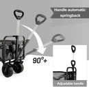 Whitsunday Collapsible Wagon with Tailgate for Camping Outdoor (Dark Grey, No Table) by GreenHaven Gardens
