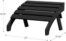 WestinTrends Dylan Outdoor Patio HDPE Adirondack Ottoman Footrest, Orange by CozyNest Decor