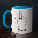 Customized Name Ring Finger Accent Coffee Mug Gift For Men Mr His Fiance Husband Groom, Ring Engaged Coffee Cup 11 Oz 15 Oz, Personalized White Mug Gift For Wedding Bridal Shower Bachelorette Party by TinyTreasures Baby Boutique