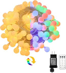 Globe String Lights 115 Feet 200 LED,Plug in Fairy String Lights with Remote Timer Extendable, 11 Modes Indoor Outdoor Color Changing Lights for Wedding Bedroom Classroom Patio Garden by GreenHaven Gardens