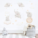 Runtoo Elephant Wall Decal Kids Animals Art Wall Stickers Baby Nursery Bedroom Space Wall Décor by TinyTreasures Baby Boutique