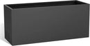 Worth Garden Metal Planter Box - 30" L x 11" W x 13" H Matte Black Heavy Duty Large Rectangular Steel Modern Plant Pot, Indoor Outdoor - Insert Plate with Drain Holes, Air Vents, No Assembly Required by GreenHaven Gardens