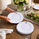 Fleur de lis Melamine Lunch Plates - Set of 4 by Arthur Court Designs