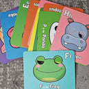 26 PCS Alphabet Mask Cards, Colorful Alphabet ABC Flash Cards with Animal Mask, Giant Letter ABC Animal Faces Flash Learning Flashcards by TinyTreasures Baby Boutique