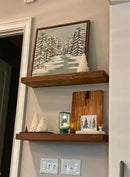 joelsantiques - 18 Inch Wooden Floating Shelves for Wall - 18x8x2 in - Made of Natural Wood - Heavy Duty Rustic Wall Shelves for Bedroom - Perfect for Living Room, Kitchen - Medium Brown by CozyNest Decor