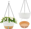 ZMTECH 12 Inch Hanging Planters for Outdoor, 2 Pack Self Watering Pots for Indoor Plants, Large Hanging Baskets for Plants Outdoor with Visual Reservoir and Drainage Hole(White) by CozyNest Decor