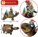 Sunthus Garden Gnome Turtle Statues Yard Art Resin Figurine Decorations Outdoor Garden Décor by CozyNest Decor