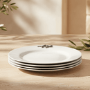 Olive Melamine Lunch Plates - Set of 4