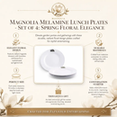 Magnolia Melamine Lunch Plates - Set of 4 by Arthur Court Designs