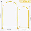 Gold Metal Arch Backdrop Stand 2 Set 7.2FT, 6.6FT Wedding Arch Stand Arched Door Frame for Birthday Party Baby Shower Ceremony Indoor Outdoor Celebration Decor (7.2FT, 6.6FT) by GreenHaven Gardens