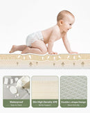 Baby Floor Play Mat 47"x47" Baby Playpen Mat, Foldable Baby Girl Playmat, Reversible Waterproof Foam Play Mats for Baby, 0.4 inch Crawling Baby Mat for 50" X 50" & 47"x47" Playpen(47*47*0.4) by TinyTreasures Baby Boutique