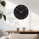 Mosewa Large Wall Clock 16 Inch Black Battery Operated Silent Non Ticking Simple Minimalist Rose Gold Numbers Clock Decorative for Bedroom Living Room Kitchen Home Office by CozyNest Decor