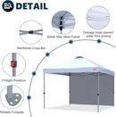 MASTERCANOPY Durable Pop-up Canopy Tent with 1 Sidewall (8'x8',White) by GreenHaven Gardens