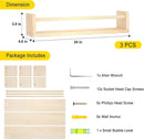 Nursery Floating Shelves for Kids Room, Set of 3 Wall Book Shelves for Kitchen Living Room, Book Shelf Wall Mounted for Baby Kids Bedoom Bathroom (Nature, 24inch Set 3) by TinyTreasures Baby Boutique