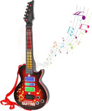 M SANMERSEN Kids Guitar Toddler Toys Guitar for Kids 3 4 5 Year Old Electric Musical Toy Guitars with 4 Strings Strap Light Up Boys Girls Gifts by TinyTreasures Baby Boutique