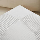 Fancy Homi 2 Packs Pure White Decorative Throw Pillow Covers 16x16 Inch for Living Room Couch Bed, Rustic Farmhouse Boho Home Decor, Soft Corss Patchwork Corduroy Textured Square Cushion Case 40x40 cm by CozyNest Decor
