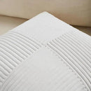 Fancy Homi 2 Packs Pure White Decorative Throw Pillow Covers 22x22 Inch for Living Room Couch Bed, Rustic Farmhouse Boho Home Decor, Soft Corss Corduroy Patchwork Accent Square Cushion Case 55x55 cm by CozyNest Decor