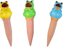 Terracotta Plant Self Watering Spikes - Set of 3 Terracotta Self Watering Bulbs, Self Watering Stakes, Self Watering Globes for Pot Plants (Frogs Painted, Small) by GreenHaven Gardens
