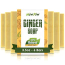 Ginger Soap Lymphatic Drainage Pack 6 - Anti-Cellulite Skin Tightening - Natural Ingredients Detox Soaps for Deep Clean Shower, Detoxification, Rejuvenating by CozyNest Decor