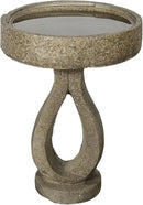 SKYFIRE 21.8”Birdbaths for The Garden Clearance -Concrete Modern Bird Bath for Outside, Yard Statue Decoration for Garden, Patio, Yard, Lawn -15.7”Dia X 21.8”H Contemporary Birdbath with Pedestal by GreenHaven Gardens