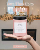 M&SENSE Pink Beach Sands Jar Candle, 19.4oz Pineapple Coconut Scented Natural Soy Candles for Home Scented, 110 Hour Burn Time, Home Decor Gift for Women, Friends, Family, Colleagues, Couples by CozyNest Decor